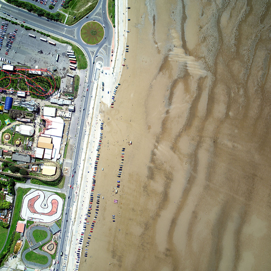 Aerial view of Southport Beach.