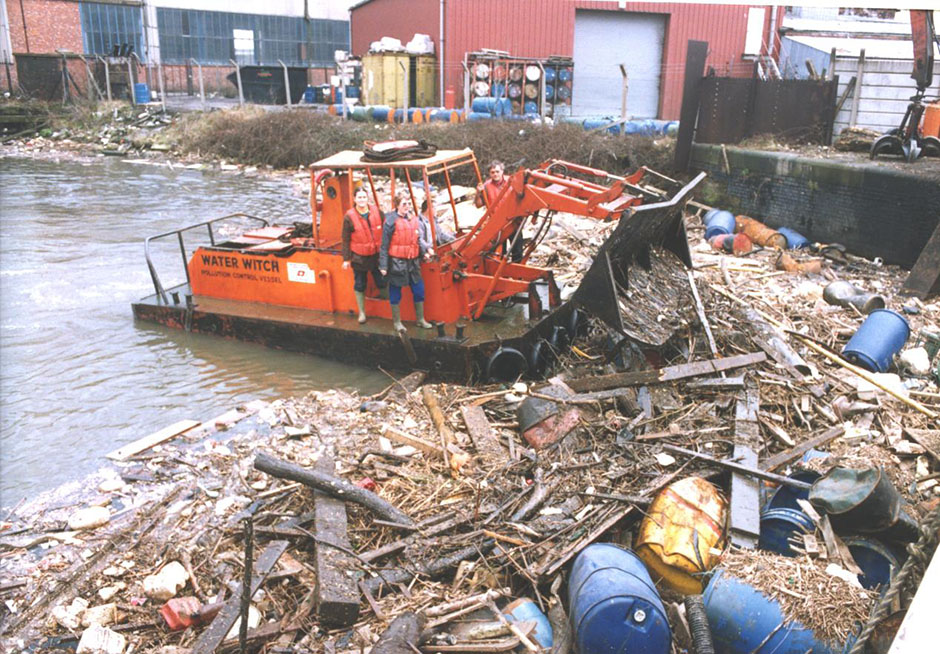 Water Witch aquatic litter collection vessel, Salford.